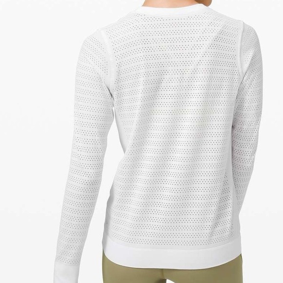 Lululemon Run Athletics Long Sleeve Shirt-Size 4-White - Picture 2 of 10
